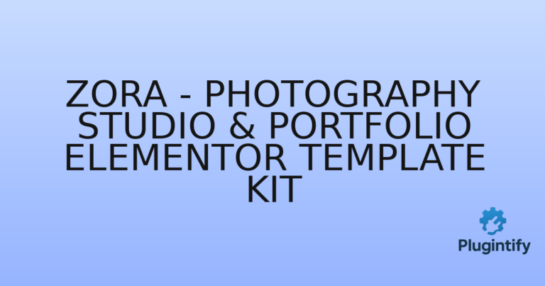 Read more about the article Zora – Photography Studio & Portfolio Elementor Template Kit