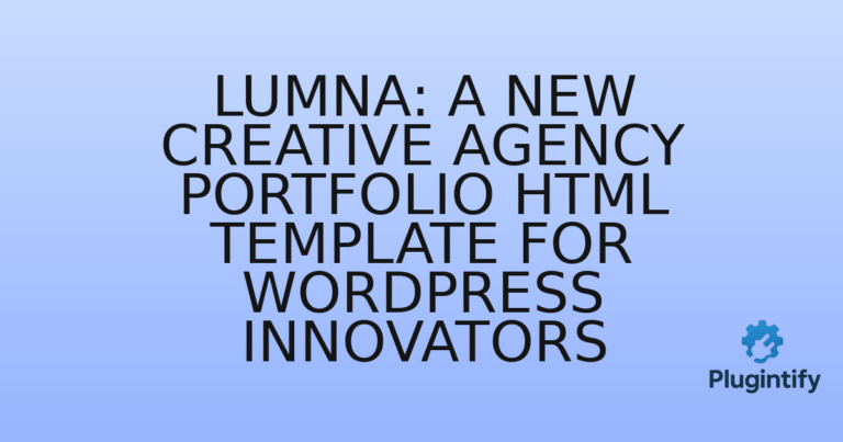 Read more about the article Lumna: A New Creative Agency Portfolio HTML Template for WordPress Innovators