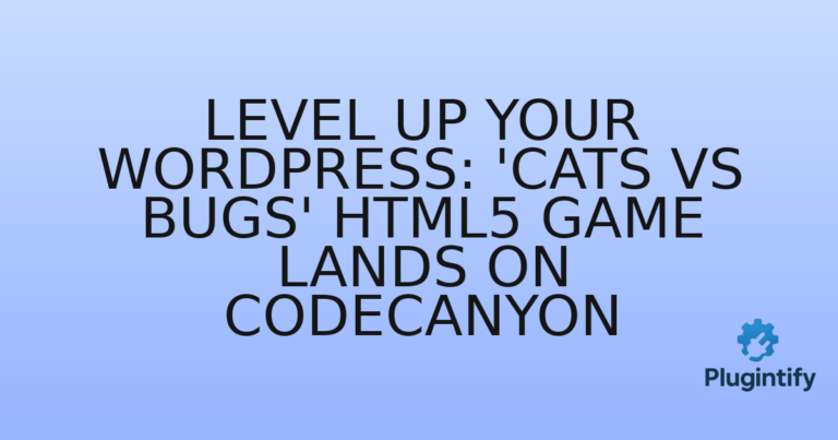 Read more about the article Level Up Your WordPress: ‘Cats vs Bugs’ HTML5 Game Lands on Codecanyon