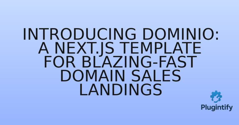 Read more about the article Introducing Dominio: A Next.js Template for Blazing-Fast Domain Sales Landings