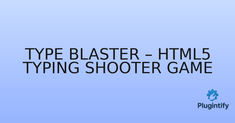 Read more about the article Type Blaster – HTML5 Typing Shooter Game