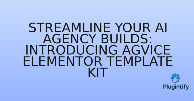 Read more about the article Streamline Your AI Agency Builds: Introducing Agvice Elementor Template Kit