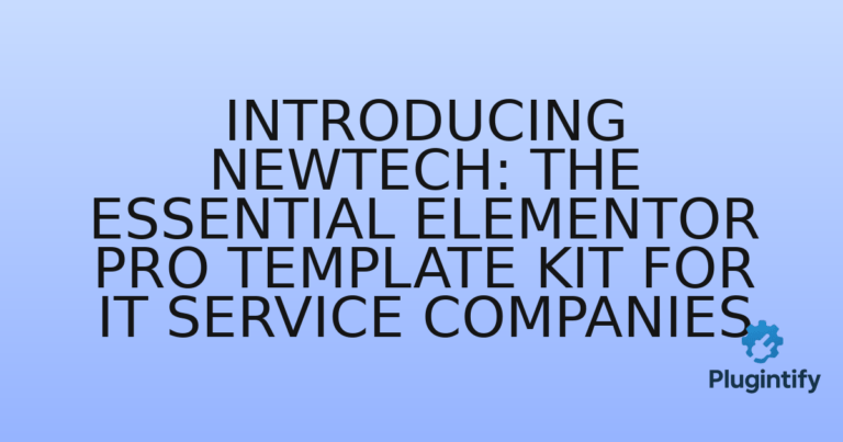Read more about the article Introducing NewTech: The Essential Elementor Pro Template Kit for IT Service Companies