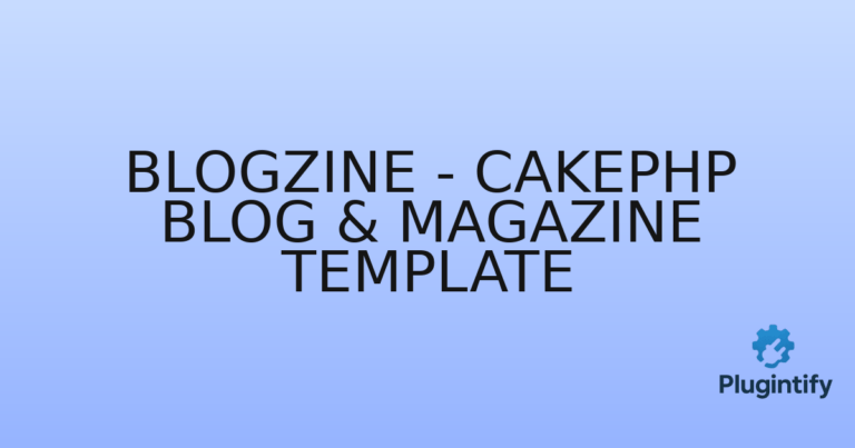 Read more about the article Blogzine – CakePHP Blog & Magazine Template