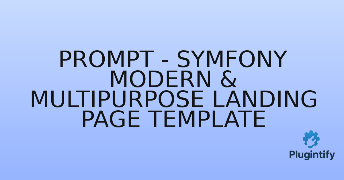 You are currently viewing Prompt – Symfony Modern & Multipurpose Landing Page Template