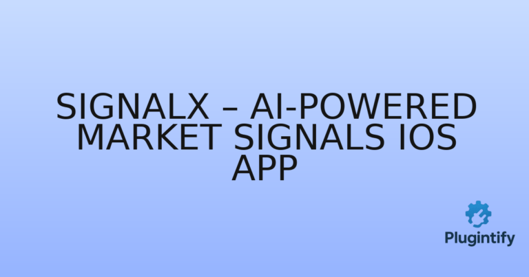 Read more about the article SignalX – AI-Powered Market Signals iOS App