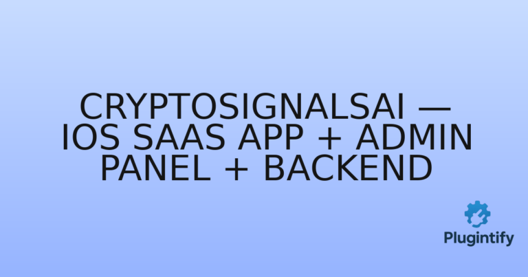Read more about the article CryptoSignalsAI — iOS SaaS App + Admin Panel + Backend