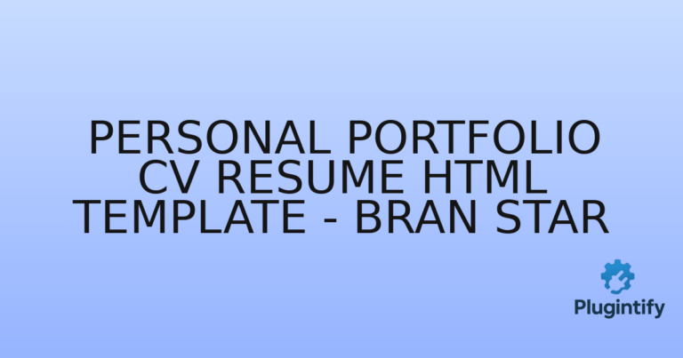 Read more about the article Personal Portfolio CV Resume HTML Template – Bran Star
