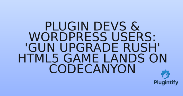 Read more about the article Plugin Devs & WordPress Users: ‘Gun Upgrade Rush’ HTML5 Game Lands on CodeCanyon