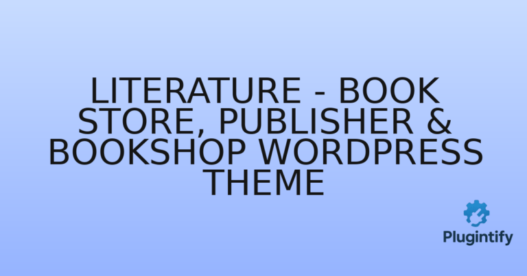 Read more about the article Literature – Book Store, Publisher & Bookshop WordPress Theme