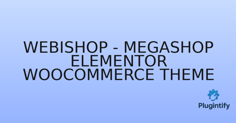 Read more about the article Webishop – Megashop Elementor WooCommerce Theme