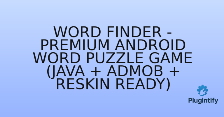 Read more about the article Word Finder – Premium Android Word Puzzle Game (Java + AdMob + Reskin Ready)