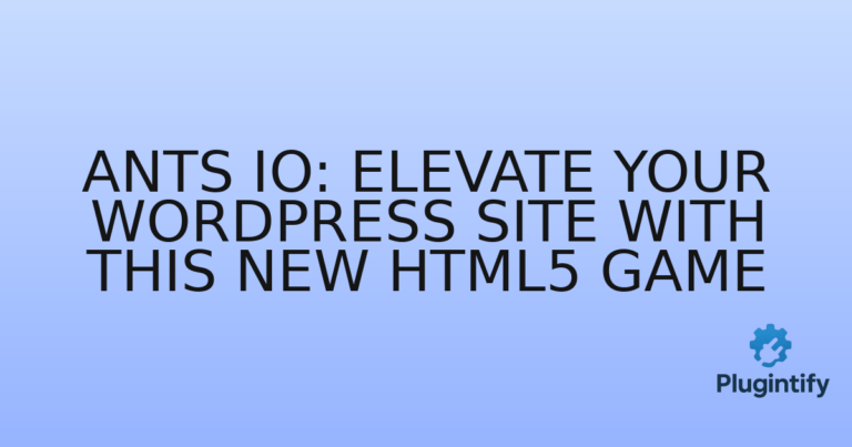 Read more about the article Ants io: Elevate Your WordPress Site with This New HTML5 Game