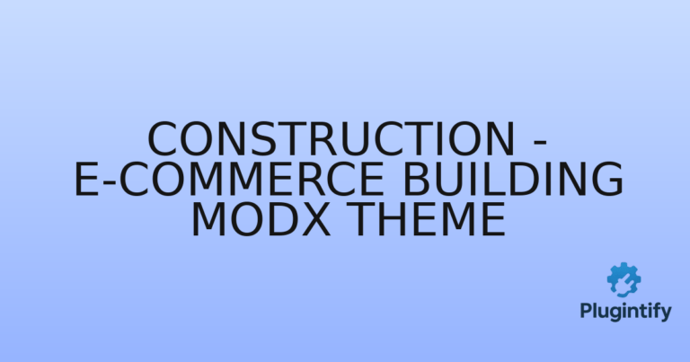 Read more about the article Construction – E-commerce Building MODX Theme