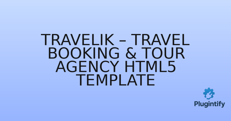 Read more about the article Travelik – Travel Booking & Tour Agency HTML5 Template