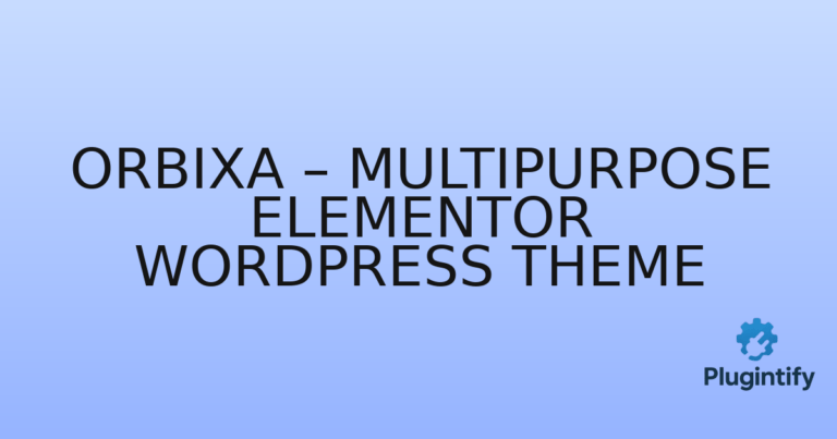 Read more about the article Orbixa – Multipurpose Elementor WordPress Theme