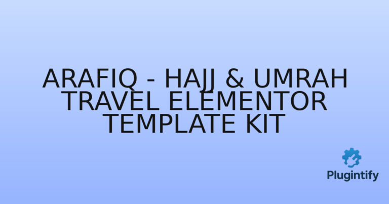 Read more about the article Arafiq – Hajj & Umrah Travel Elementor Template Kit
