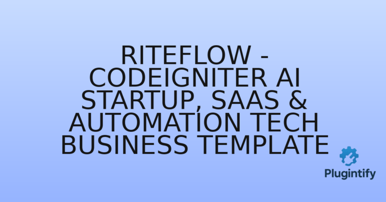 Read more about the article RiteFlow – Codeigniter AI Startup, SaaS & Automation Tech Business Template
