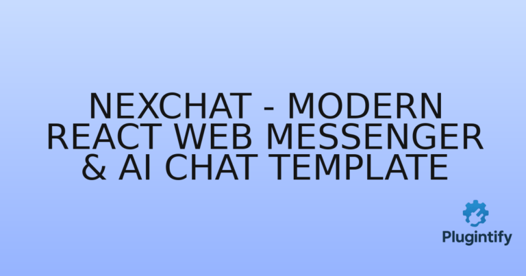 Read more about the article NexChat – Modern React Web Messenger & AI Chat Template