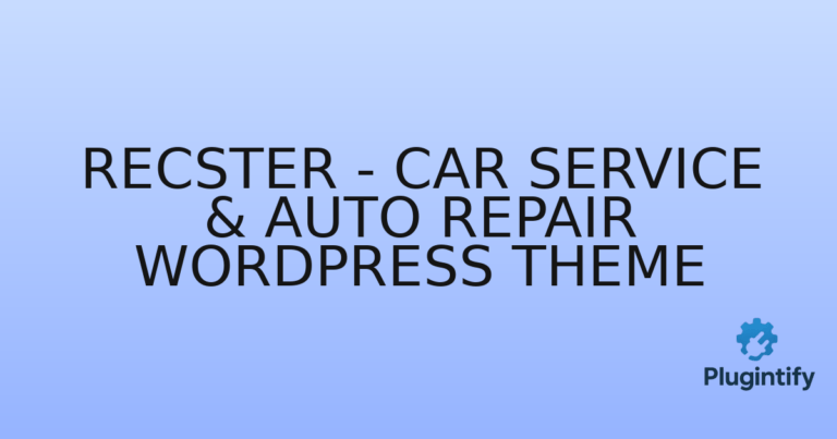Read more about the article Recster – Car Service & Auto Repair WordPress Theme