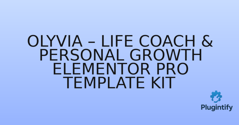 Read more about the article Olyvia – Life Coach & Personal Growth Elementor Pro Template Kit