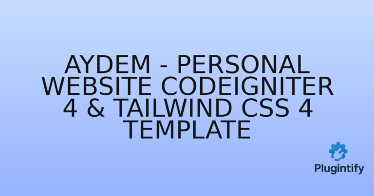 Read more about the article Aydem – Personal Website CodeIgniter 4 & Tailwind CSS 4 Template