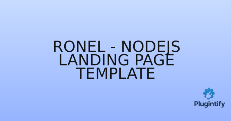 Read more about the article Ronel – NodeJs Landing Page Template
