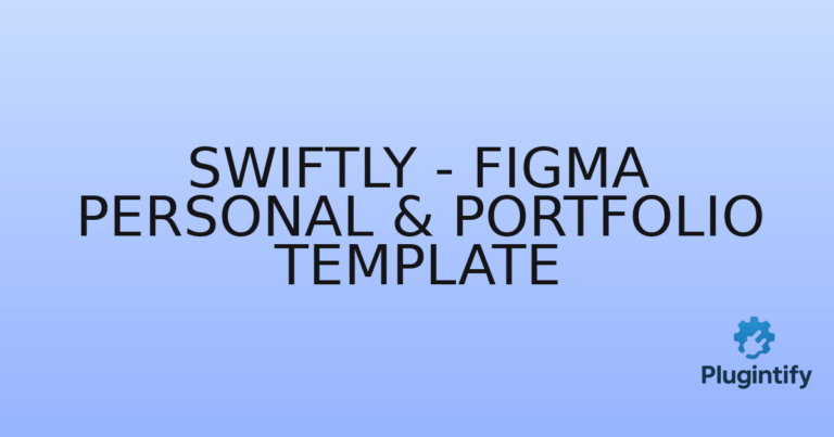 Read more about the article Swiftly – Figma Personal & Portfolio Template