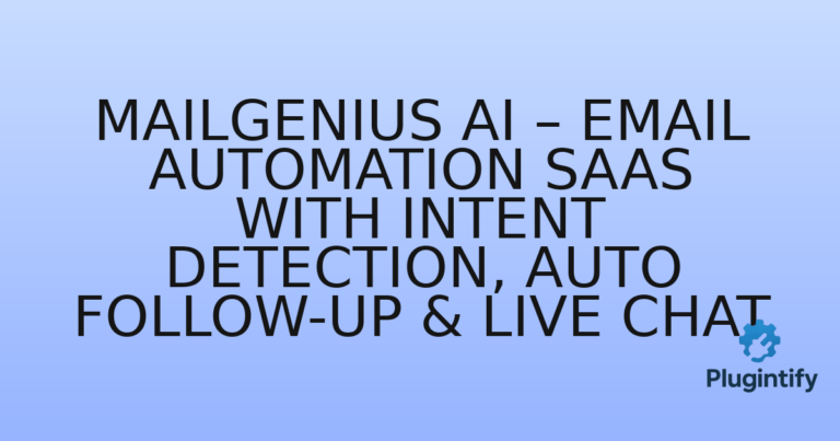 Read more about the article MailGenius AI – Email Automation SaaS with Intent Detection, Auto Follow-Up & Live Chat