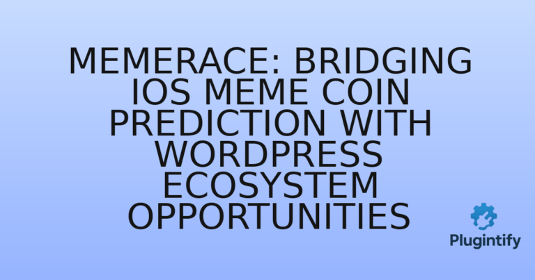 Read more about the article MemeRace: Bridging iOS Meme Coin Prediction with WordPress Ecosystem Opportunities