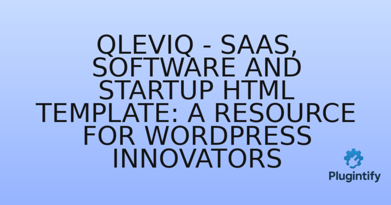 Read more about the article Qleviq – SaaS, Software and Startup HTML Template: A Resource for WordPress Innovators