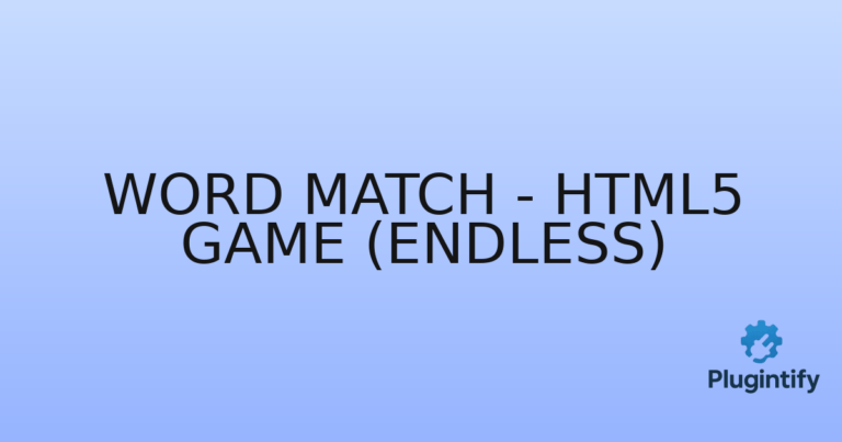 Read more about the article Word Match – HTML5 Game (Endless)