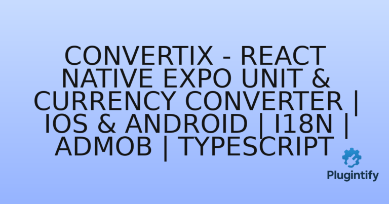 Read more about the article ConvertiX – React Native Expo Unit & Currency Converter | iOS & Android | i18n | AdMob | TypeScript