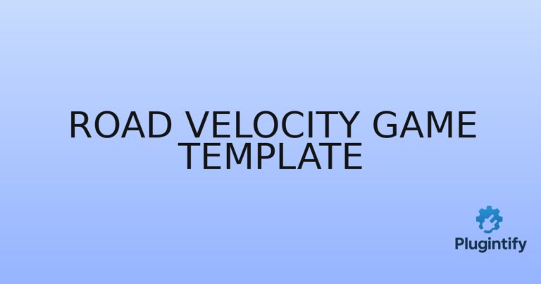 Read more about the article Road Velocity Game Template