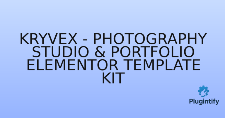 Read more about the article Kryvex – Photography Studio & Portfolio Elementor Template Kit