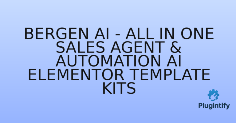 Read more about the article Bergen AI – All in One Sales Agent & Automation Ai Elementor Template Kits
