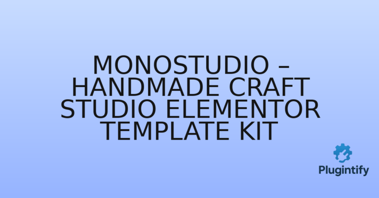 Read more about the article Monostudio – Handmade Craft Studio Elementor Template Kit