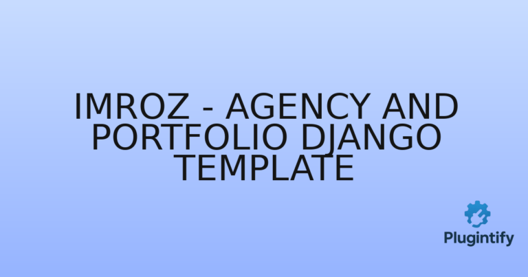 Read more about the article Imroz – Agency and Portfolio Django Template