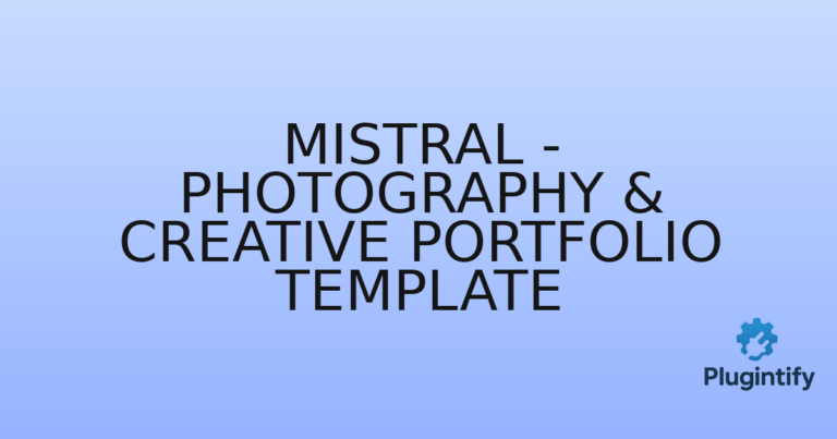Read more about the article Mistral – Photography & Creative Portfolio Template