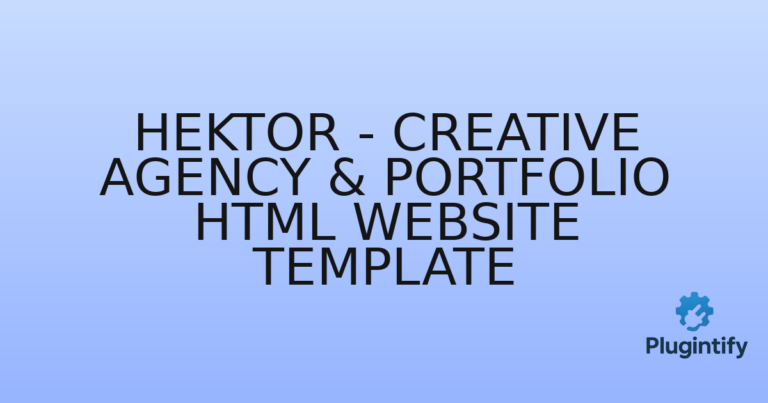 Read more about the article Hektor – Creative Agency & Portfolio HTML Website Template