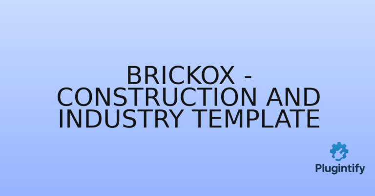 Read more about the article Brickox – Construction and Industry Template