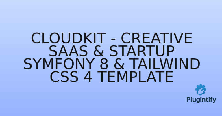 Read more about the article Cloudkit – Creative SaaS & Startup Symfony 8 & Tailwind CSS 4 Template