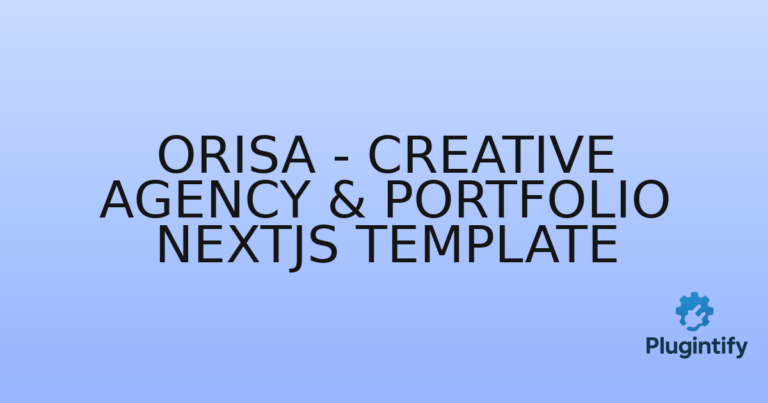 Read more about the article Orisa – Creative Agency & Portfolio NextJS Template