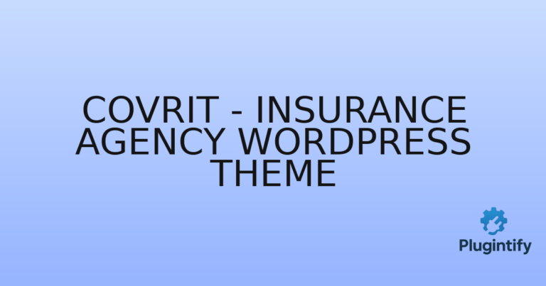 Read more about the article Covrit – Insurance Agency WordPress Theme