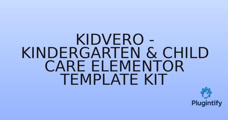 Read more about the article Kidvero – Kindergarten & Child Care Elementor Template Kit