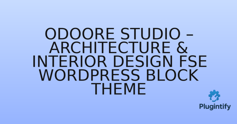 Read more about the article Odoore Studio – Architecture & Interior Design FSE WordPress Block Theme