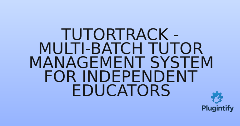 Read more about the article TutorTrack – Multi-Batch Tutor Management System for Independent Educators