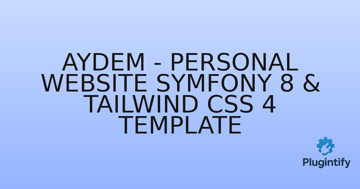 You are currently viewing Aydem – Personal Website Symfony 8 & Tailwind CSS 4 Template