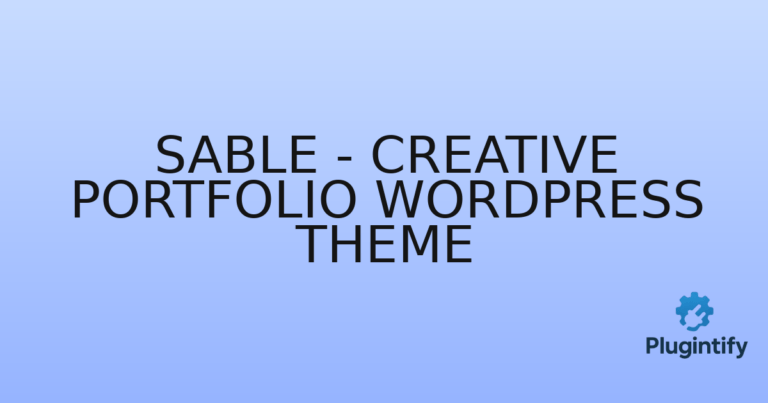 Read more about the article Sable – Creative Portfolio WordPress Theme