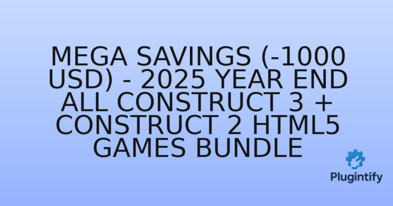 Read more about the article Mega Savings (-1000 USD) – 2025 Year End All Construct 3 + Construct 2 HTML5 Games Bundle